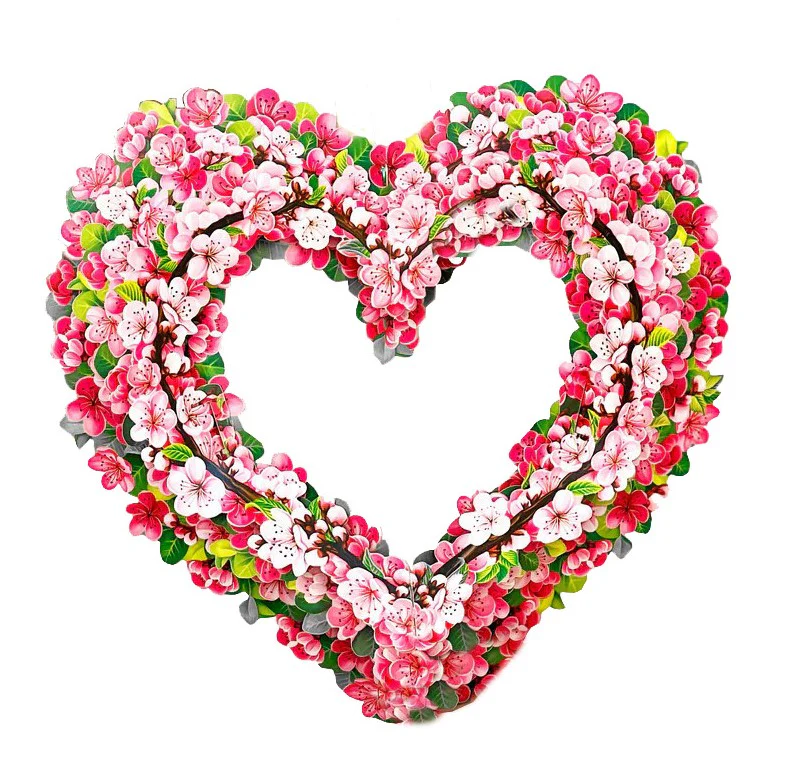CHERRY BLOSSOM HEART MINI POP-UP GREETING CARD - Image 5