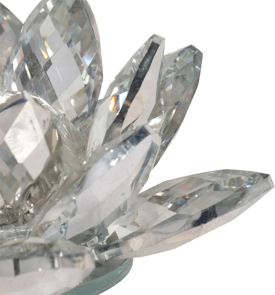SILVER CRYSTAL LOTUS TEALIGHT HOLDER - Image 3